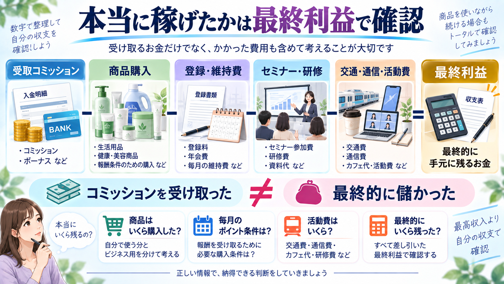 メラルーカで本当に稼げたかを最終利益で確認する計算図解