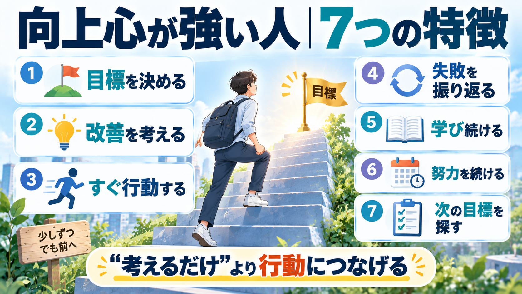 向上心が強い人に見られやすい7つの特徴