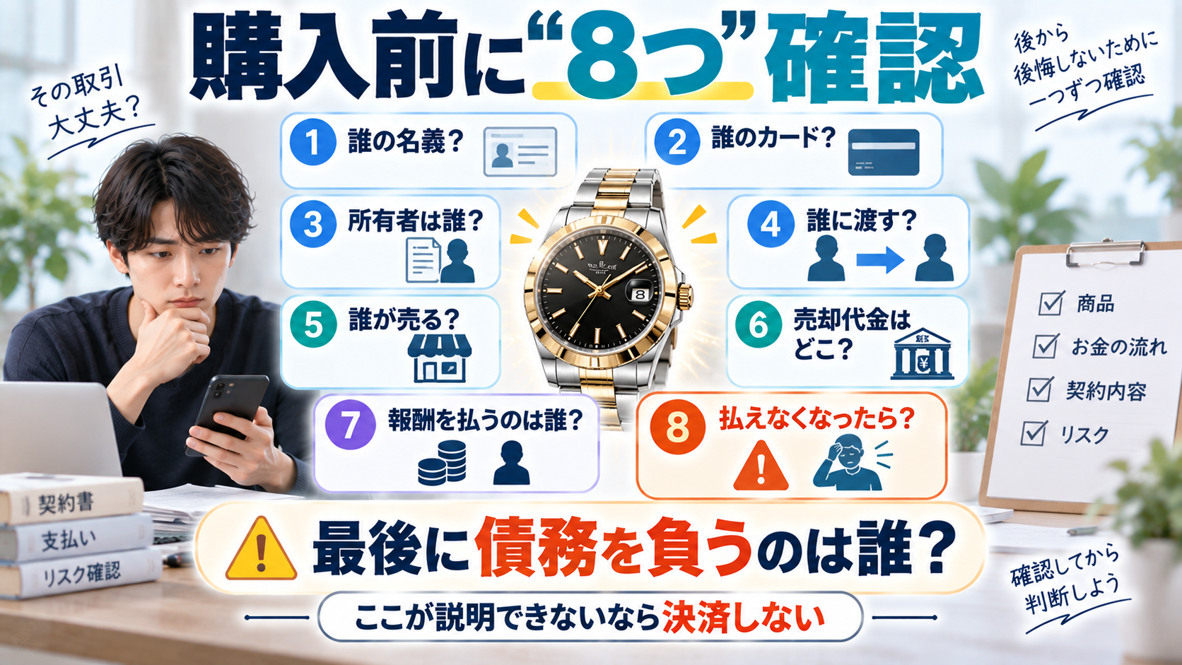 高級時計の購入代行へ参加する前に確認したい8項目