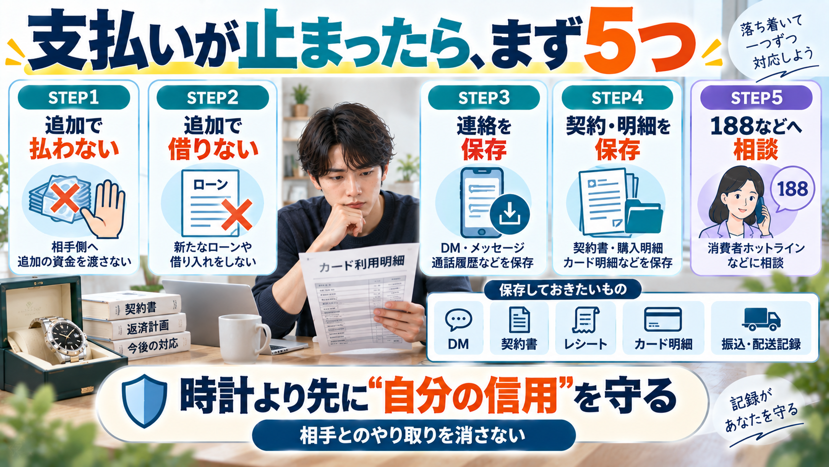 購入代行の支払いが止まった場合に最初に確認する5つの行動