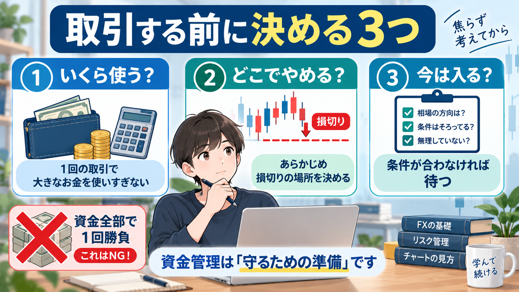 取引する前に決める3つ