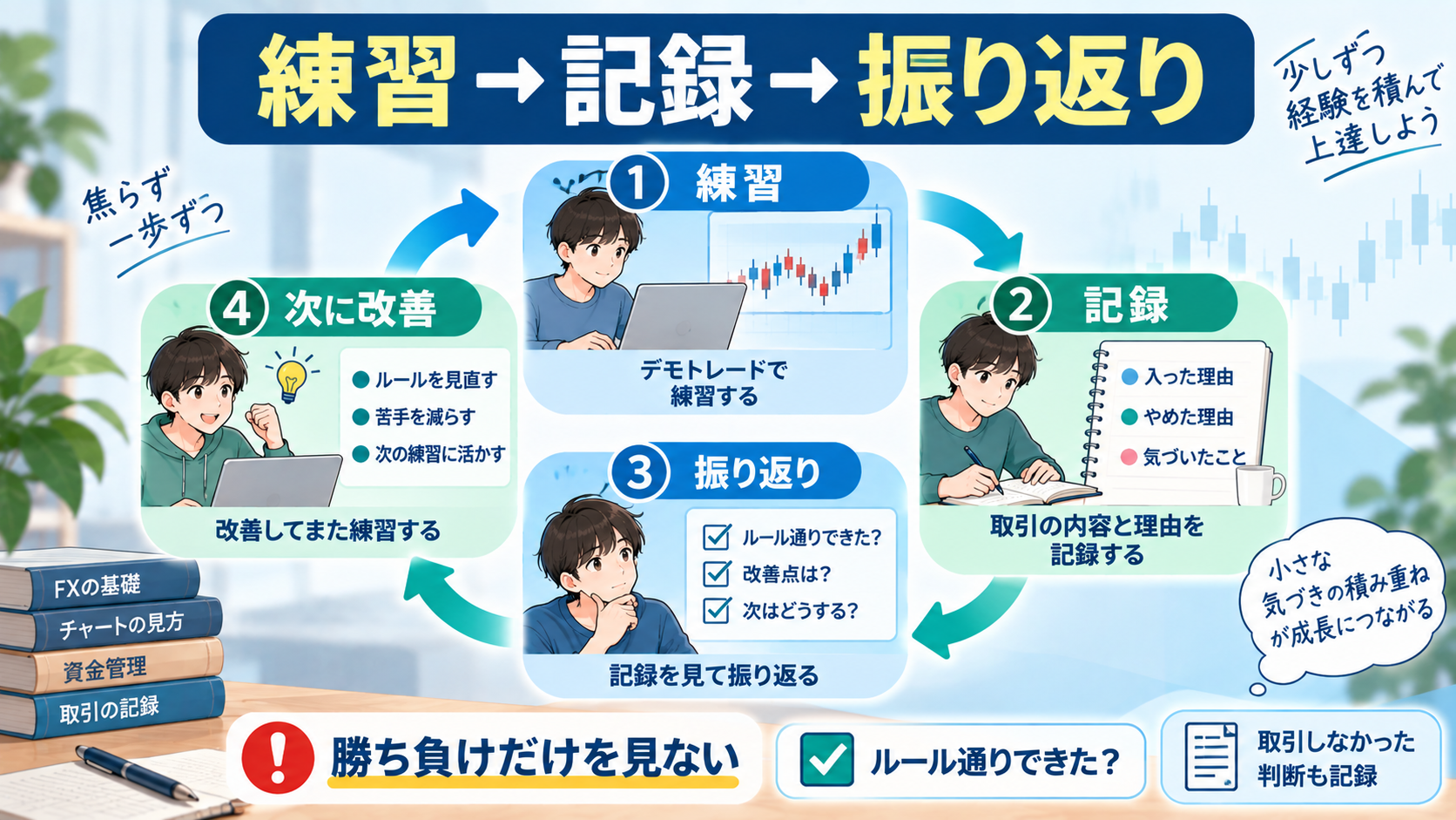 FXの練習・記録・振り返り・改善のサイクル
