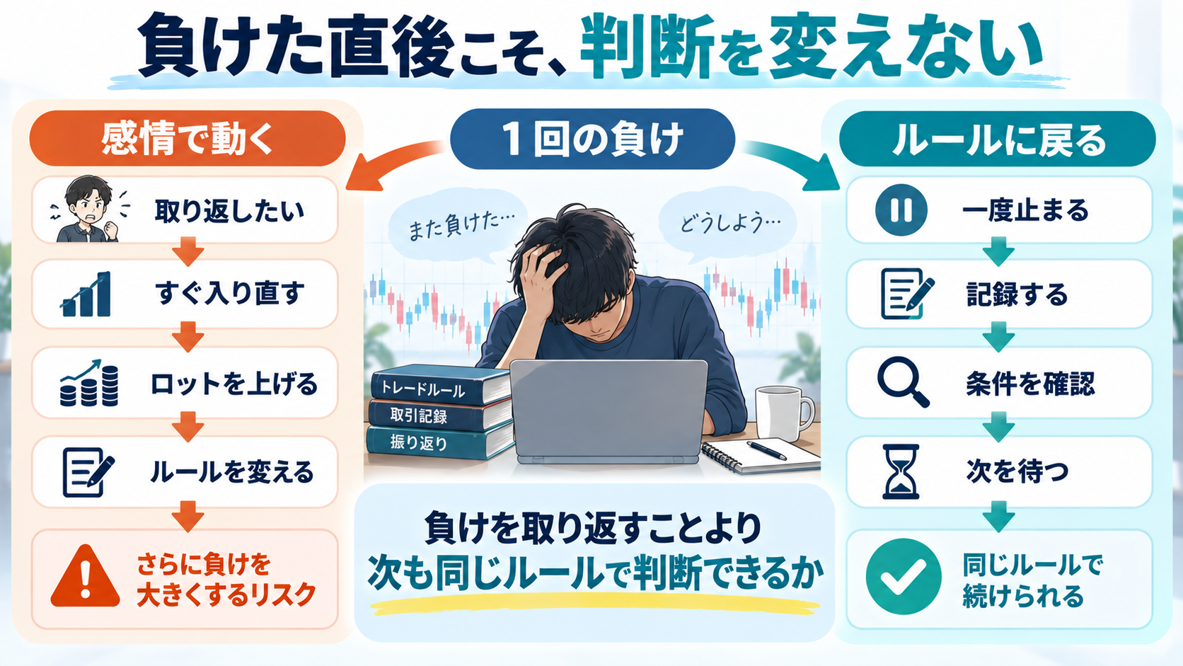 負けた直後こそ判断を変えない